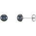 Button Pearl Stud Earrings