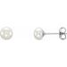 Button Pearl Stud Earrings