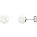 Button Pearl Stud Earrings