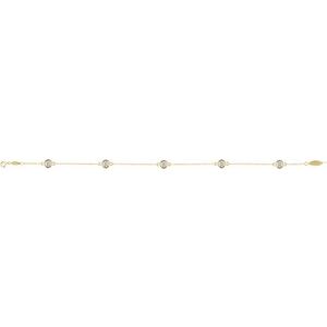 Bezel-Set Five-Station Bracelet