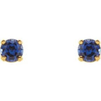 Round 4-Prong Youth Birthstone Stud Earrings