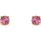 Round 4-Prong Youth Birthstone Stud Earrings