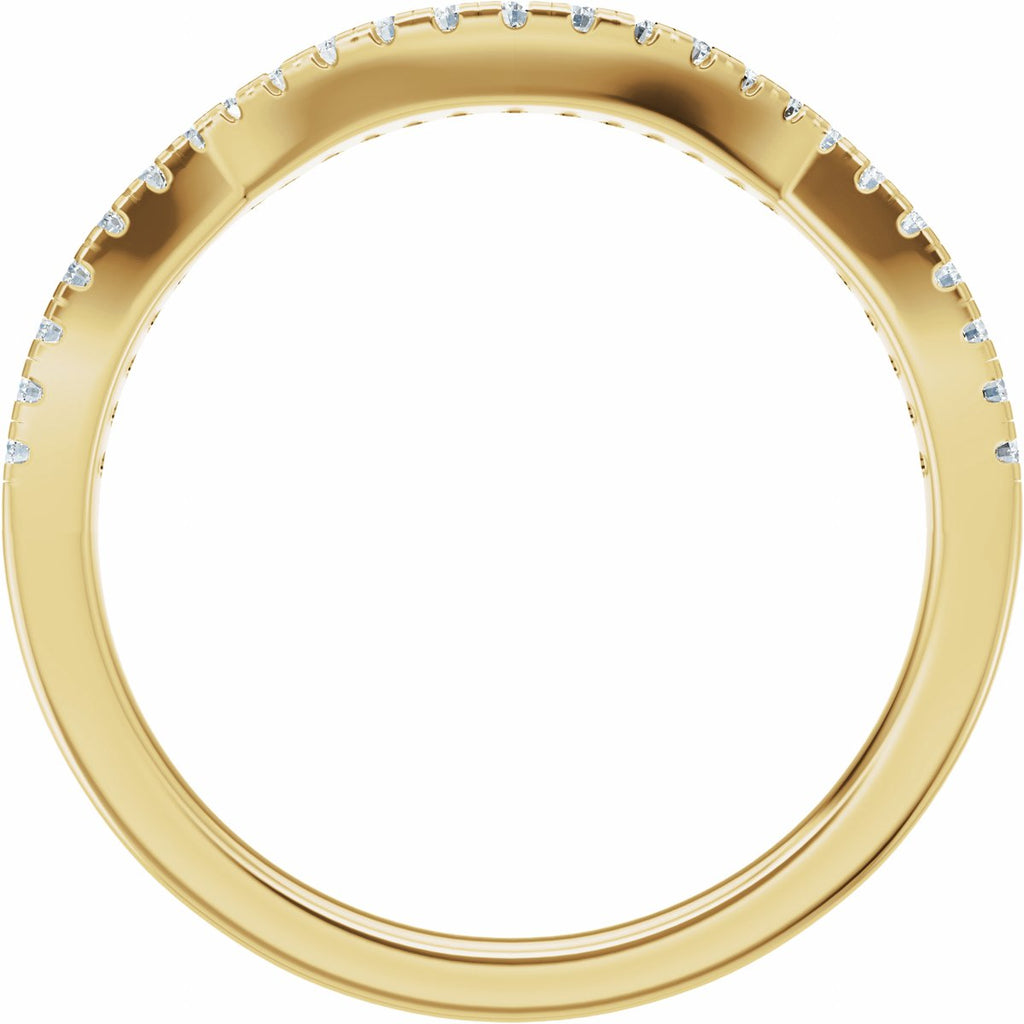 Accented Criss-Cross Engagement Ring or Band