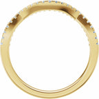 Accented Criss-Cross Engagement Ring or Band