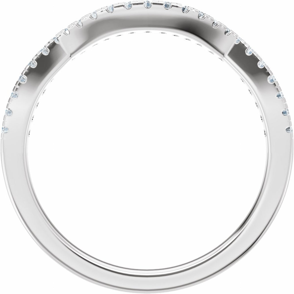 Accented Criss-Cross Engagement Ring or Band