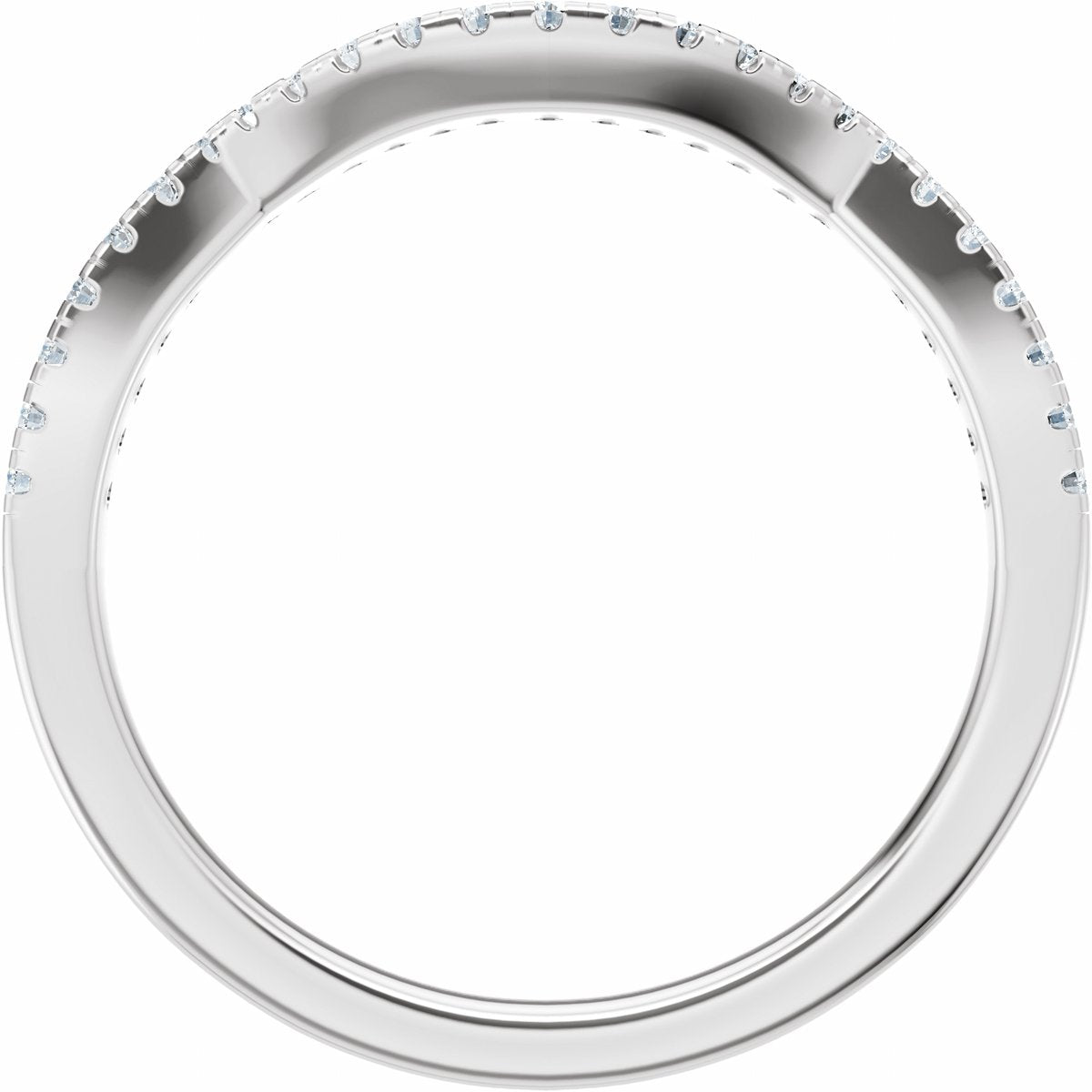 Accented Criss-Cross Engagement Ring or Band