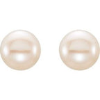 Button Pearl Stud Earrings