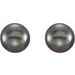 Button Pearl Stud Earrings