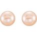 Button Pearl Stud Earrings