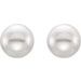 Button Pearl Stud Earrings