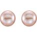 Button Pearl Stud Earrings