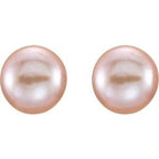 Button Pearl Stud Earrings