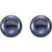 Button Pearl Stud Earrings
