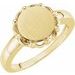 Round Scalloped Signet Ring