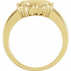 Round Scalloped Signet Ring