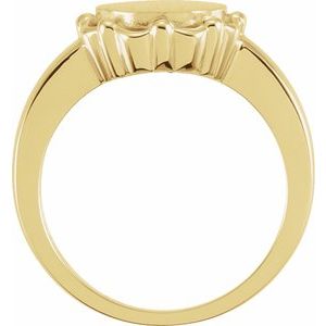 Round Scalloped Signet Ring