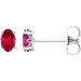 Oval 4-Prong Scroll Setting® Stud Earrings