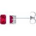 Emerald 4-Prong Scroll Setting® Stud Earrings
