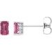 Emerald 4-Prong Scroll Setting® Stud Earrings