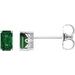 Emerald 4-Prong Scroll Setting® Stud Earrings