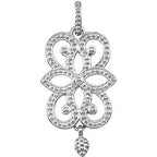Floral Granulated Necklace or Pendant