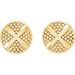 Granulated X Stud Earrings