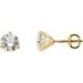 Round 3-Prong Cocktail-Style Stud Earrings