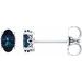 Oval 4-Prong Scroll Setting® Stud Earrings