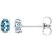Oval 4-Prong Scroll Setting® Stud Earrings