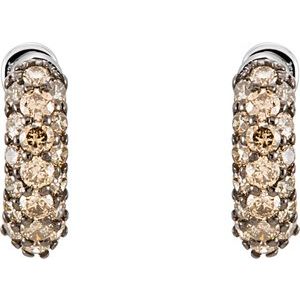 Pavé-Style Hoop Earrings