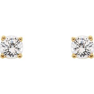 Round 4-Prong Youth Birthstone Stud Earrings