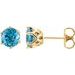 Round 6-Prong Crown Stud Earrings