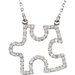 Accented Puzzle Piece Necklace