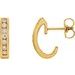 Channel-Set J-Hoop Earrings