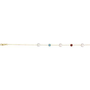 Pearl & Multi-Gemstone Station Necklace