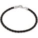 Kera® 3.0 mm Black Braided Leather Bracelet