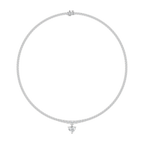 19 ctw Heart LGD Drop Tennis Necklace - 18 Inches - Signature Collection