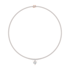 19 ctw Heart LGD Drop Tennis Necklace - 18 Inches - Signature Collection