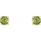 Round 4-Prong Lightweight Stud Earrings