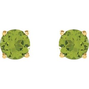 Round 4-Prong Lightweight Stud Earrings