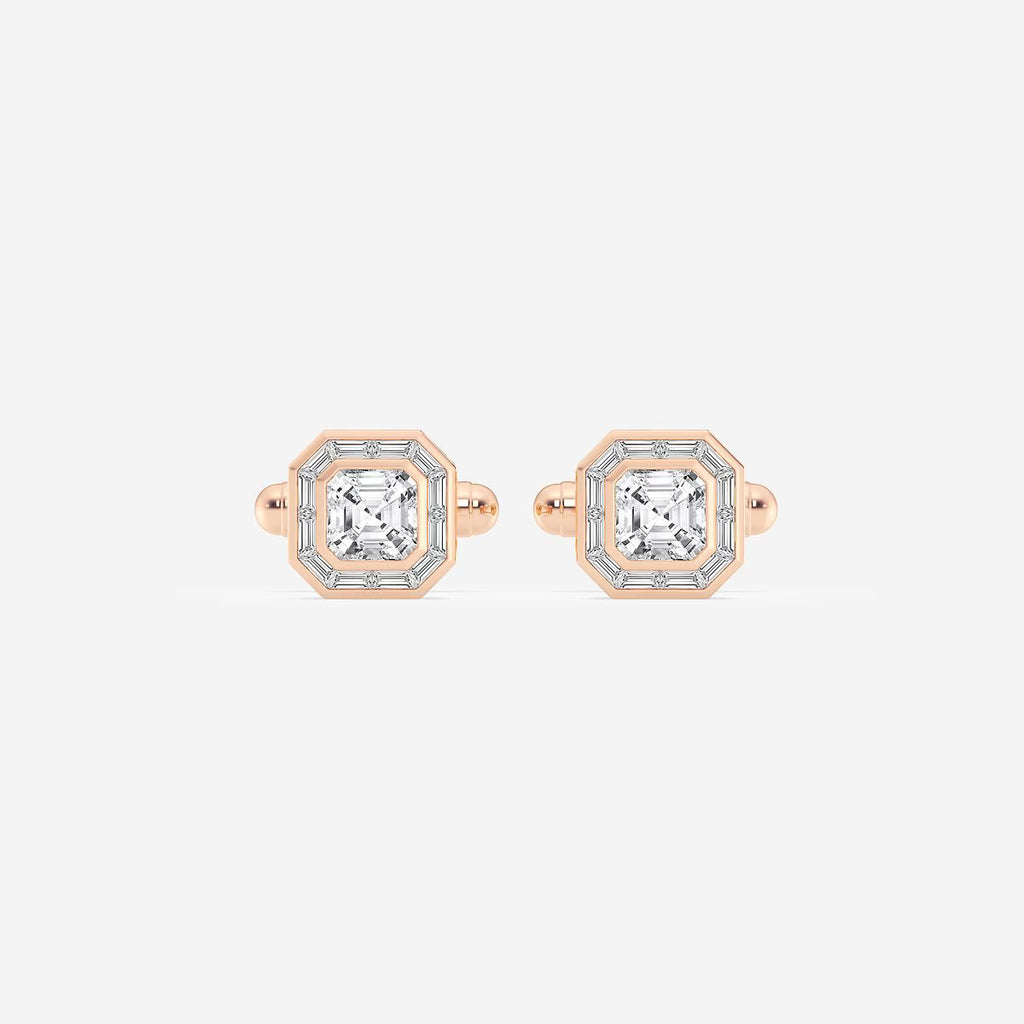 Baguette Frame Asscher Cufflinks image