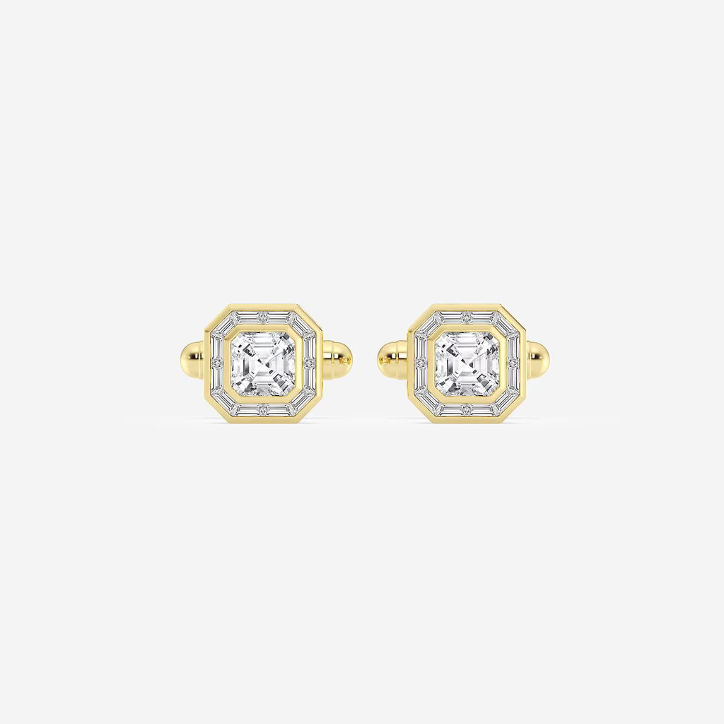 Baguette Frame Asscher Cufflinks image