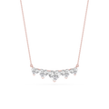 2 ½ ctw Heart LGD Five Stone Necklace - 18 Inches