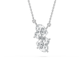 2 ctw Heart LGD Two Stone Pendant - 18 Inches