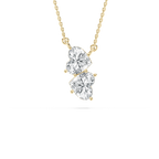 2 ctw Heart LGD Two Stone Pendant - 18 Inches