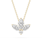 1 ¹⁄₆ ctw Marquise and Round LGD Flower Pendant - 16 to 18 Inches