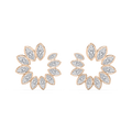 2 ²⁄₃ ctw Marquise LGD Front to Back Hoop Earrings