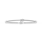 2 ²⁄₅ ctw Marquise LGD Three Station Tennis Bracelet - 7 Inches