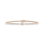 2 ²⁄₅ ctw Marquise LGD Three Station Tennis Bracelet - 7 Inches