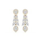 2 ½ ctw Pear and Round LGD Drop Earrings